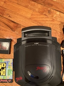 Atari Jaguar CD Console + Jaguar Console & Controller + 2 Games Tested Working!!