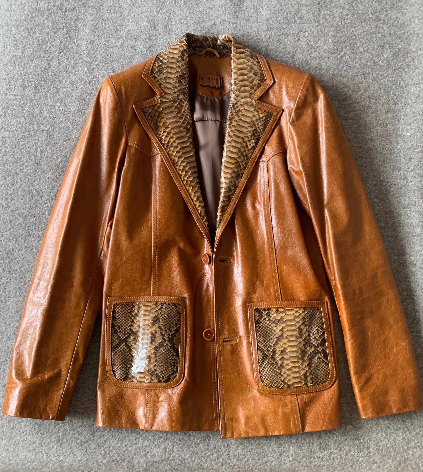 Men's Python Leather Jacket - Unique Piece by CC3… - image 1