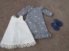 OOAK Handmade 14" Wellie Wisher Doll 1800s Pioneer Prairie Dress Ensemble EUC — photo 1