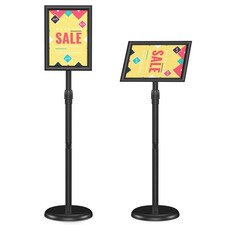 Sign Holder Stand 8.5x11 inch Adjustable Floor Standing Sign Holder Signage...