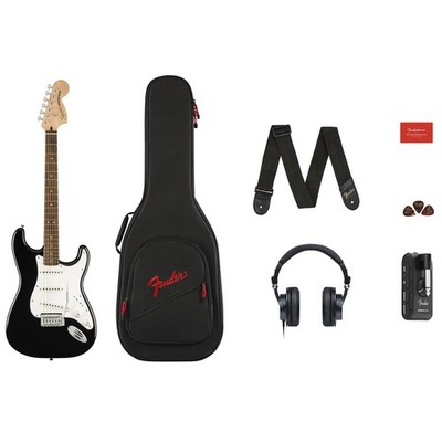 E-Gitarren Set Squier Affinity Stratocaster Mustang Micro Pack BLK Gitarren Bund