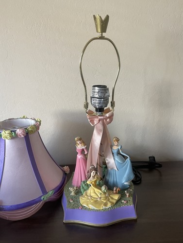 VTG Disney Princess Lamp Cinderella Belle Sleeping Beauty Aurora RARE - Tested - Picture 10 of 23
