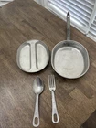 US Military MA CO. 1944 WW2 Metal Mess Kit  with Fork and Spoon