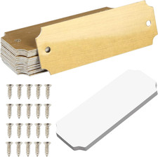 20 Pcs Name Plates Laser Engraved, Plaques Personalized Engraved, Solid Metal Pl