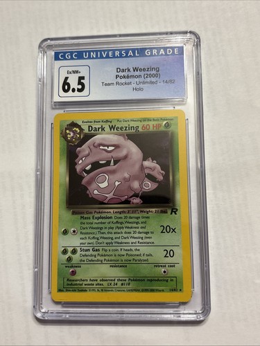 Dark Weezing (Unlimited) graded CGC 6.5 for sale on eBay