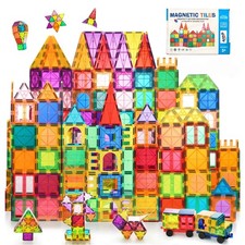 Magnetic Tiles 100 Piece Building Blocks Set Kid Children Christmas Gift Box