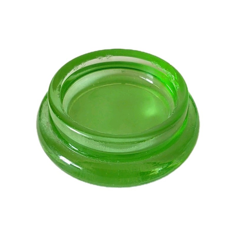 Vintage Uranium Glass Furniture Leg Coaster 