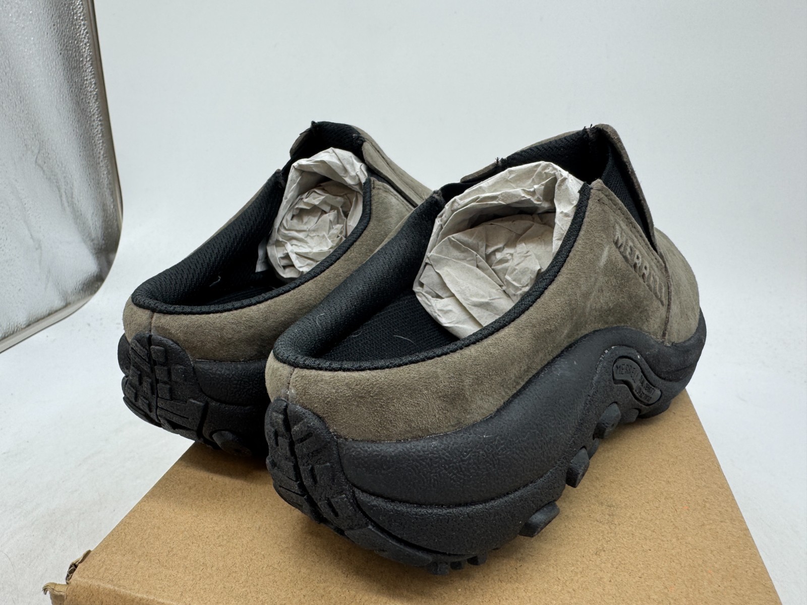 Merrell Jungle Slide Zoccoli Donna Gunsmoke Scamosciato Slip On Punta Tonda Comfort 9