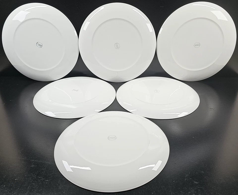 (6) Corning Centura Classic Dinner Plates Set Vintage Gray Circles White MCM Lot - image 2 of 4