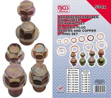 BGS 8118 Ölwannenschrauben- und Kupfer-Dichtring-Sortiment | 534-tlg.
