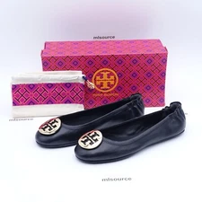 Tory Burch Women's Minnie Travel Ballet Flats 50393-013 Perfect Black/Gold