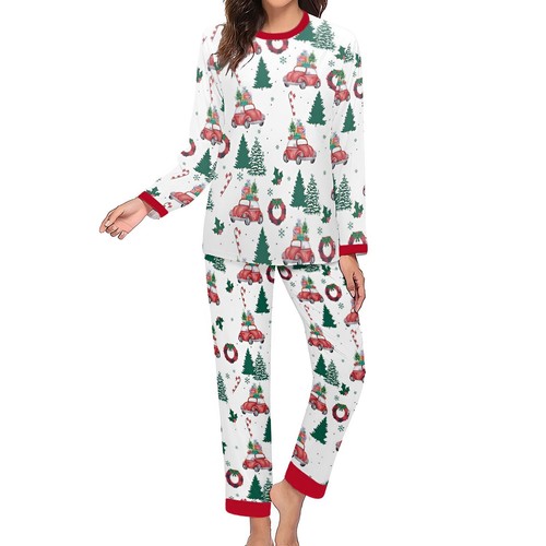 Kids Adult Christmas Family Matching Pyjamas Xmas Tree Nightwear Pajamas Pjs Set - Picture 4 of 38