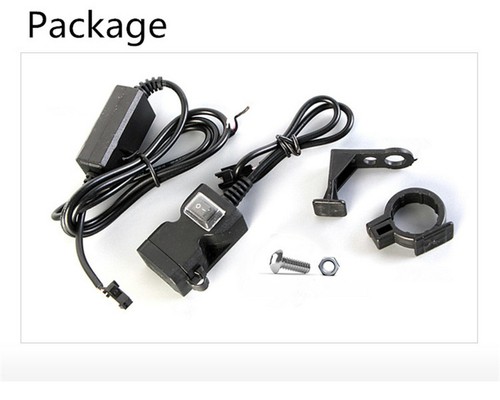 3.1A Dual USB Port Charger Socket Power Outlet For Motorcycle Handlebar W/Mounts - Photo 4 sur 12