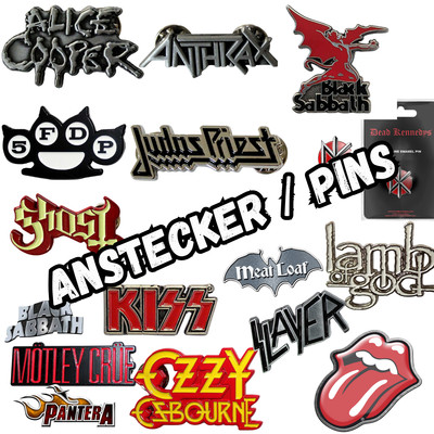 Rock & Metal Pins / Anstecker ideal für deine Kutte/Jacke