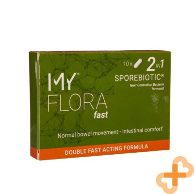 MY FLORA Fast Sporebiotic 10 Kapseln Normale Darmbewegung Darmkomfort