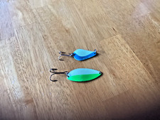 TWO ACME GLOW SPOONS- One (1) each KO Wobbler & Little CLEO asst. Colors & Sizes