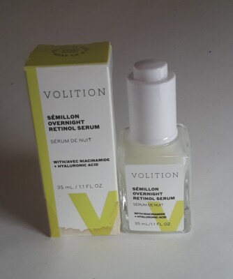Volition Semillon Overnight Retinol Serum with Hyaluronic Acid 35mL 1.1 Oz NIB