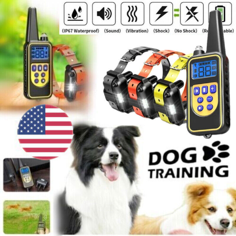 Dog Training Collar with Remote for 5-120lbs Dogs Waterproof E-Shock-Collar