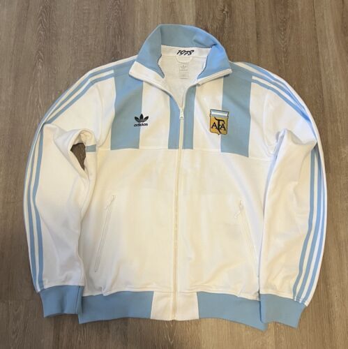 Vintage Adidas Argentina 1978 Soccer Futbol Jacket 2005 Sz XL Y2K Streetwear