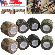 Camo Wrap Camouflage Tape 8 Rolls 4.5M Self-Adhesive Tape Camo Stretch Bandage