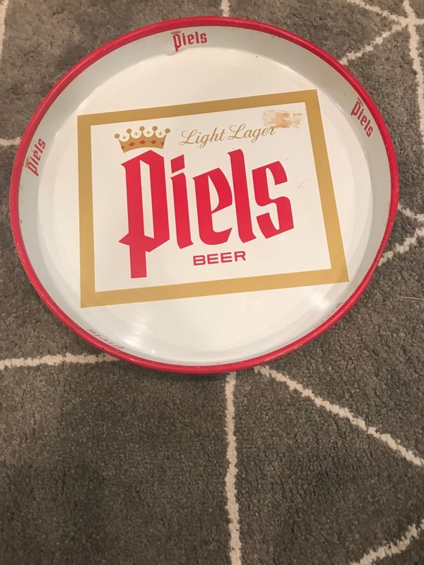 PIELS BEER LIGHT LAGER TRAY. 12 INCH. BROOKLYN, NEW YORK 1963
