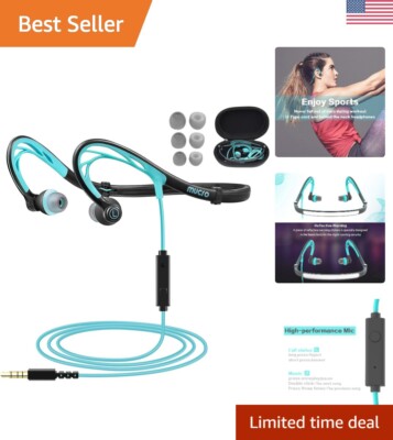 Sports Headphones Wired, Over Ear, Behind The Neck Jogging