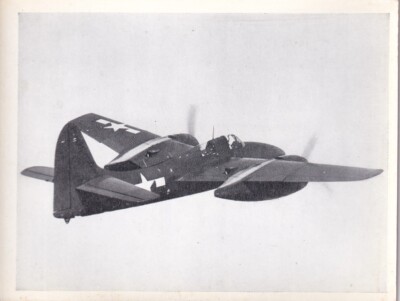 Original Flugzeug Erkennungskarte Foto 2.WK F7F Tigercat M.A.P. ref 197B