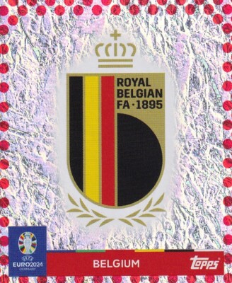Topps Euro 2024 Sticker Belgium BEL 1 Belgien Logo Euro Border
