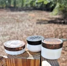 Lot of 3 Vintage Milk Glass COSMETIC & MEDICINE JARS  WITH LIDS Aarid  Ponds