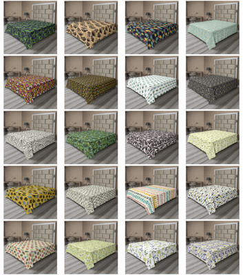 Ambesonne Leaves Concept Flat Sheet Top Sheet Decorative Bedding 6 Sizes