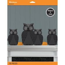 Crafts Jolee's Halloween Decor Kit 3D Makes 6 Owls Black Decorations Paper