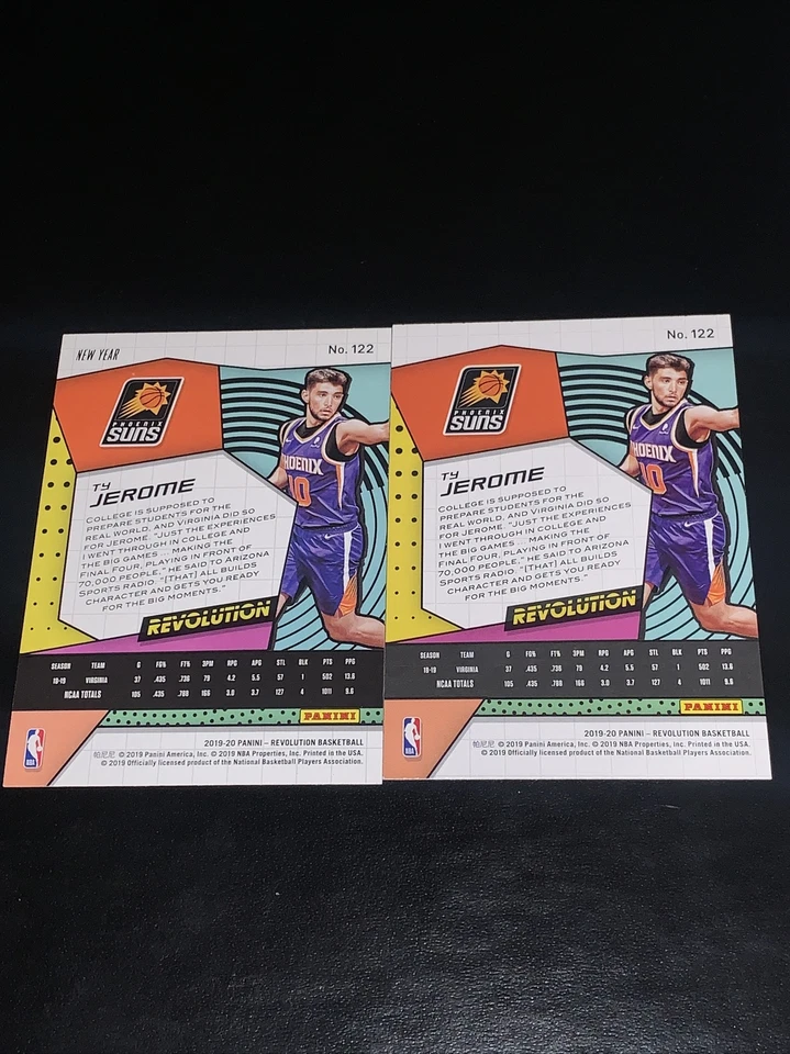 2019-20 Panini Revolution Ty Jerome 2 Card Lot RC #122 Phoenix Suns Base Ice💥💥 - Image 3 of 4