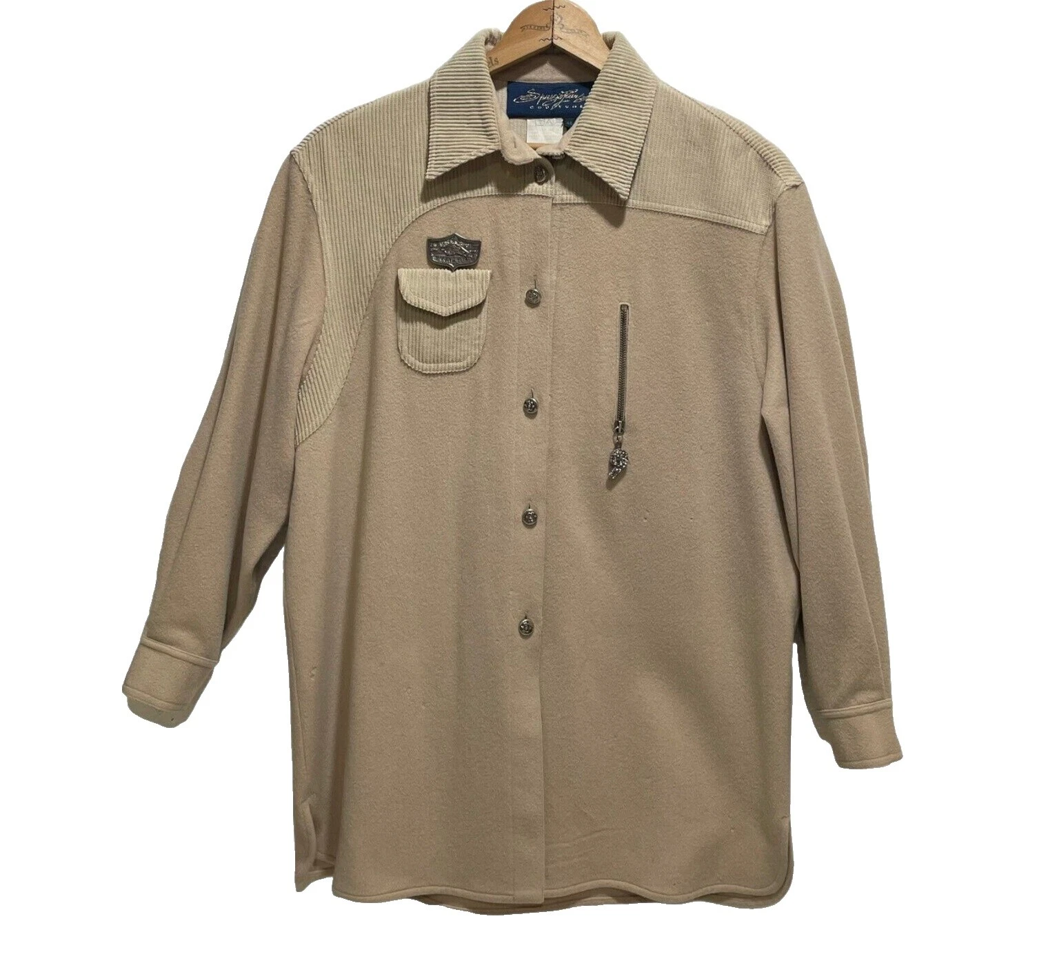 Wool Blend Long Sleeve Western Vintage Casual Shirts for Men