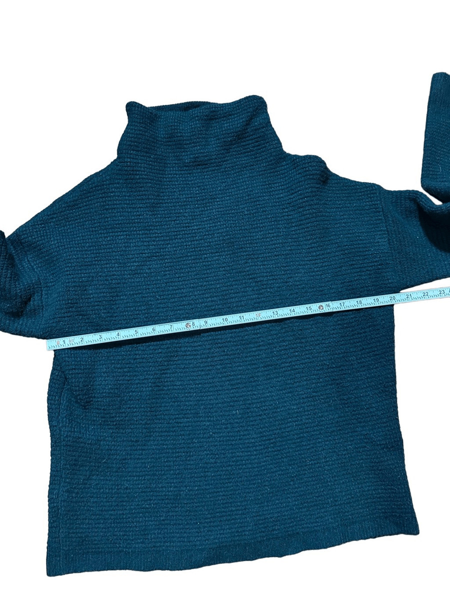 Madewell Southfield Mockneck Sweater Wool Blend sz Small Green View 4