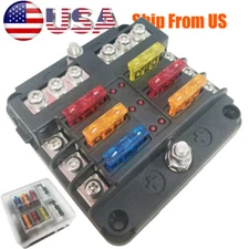 12V 32V Auto Marine Car Power Distribution Blade Fuse Holder Box Block ☆☆☆ 6 Way