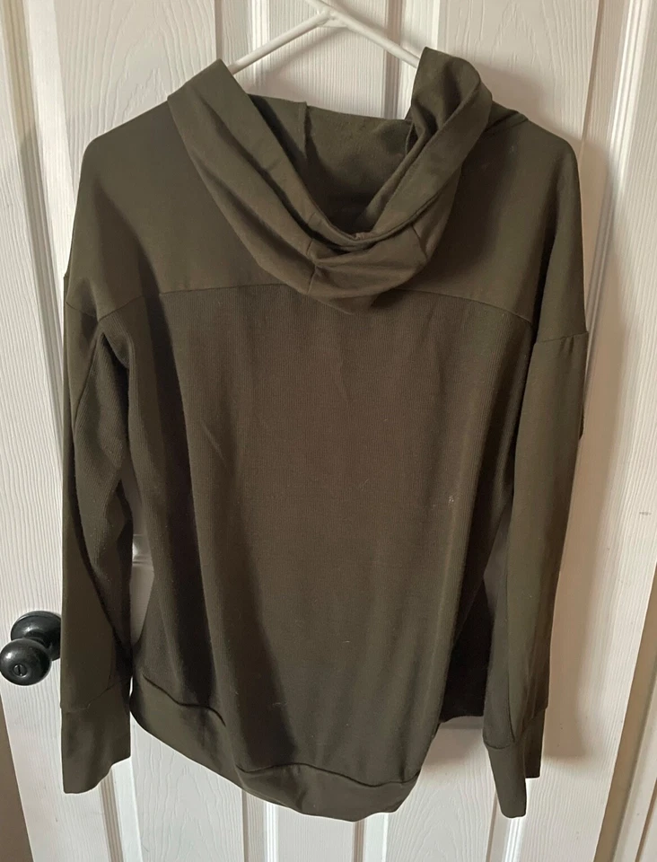 JESSICA SIMPSON The Warm Up Pullover green Hoodie Sweatshirt Women's Size small - Image 3 of 4