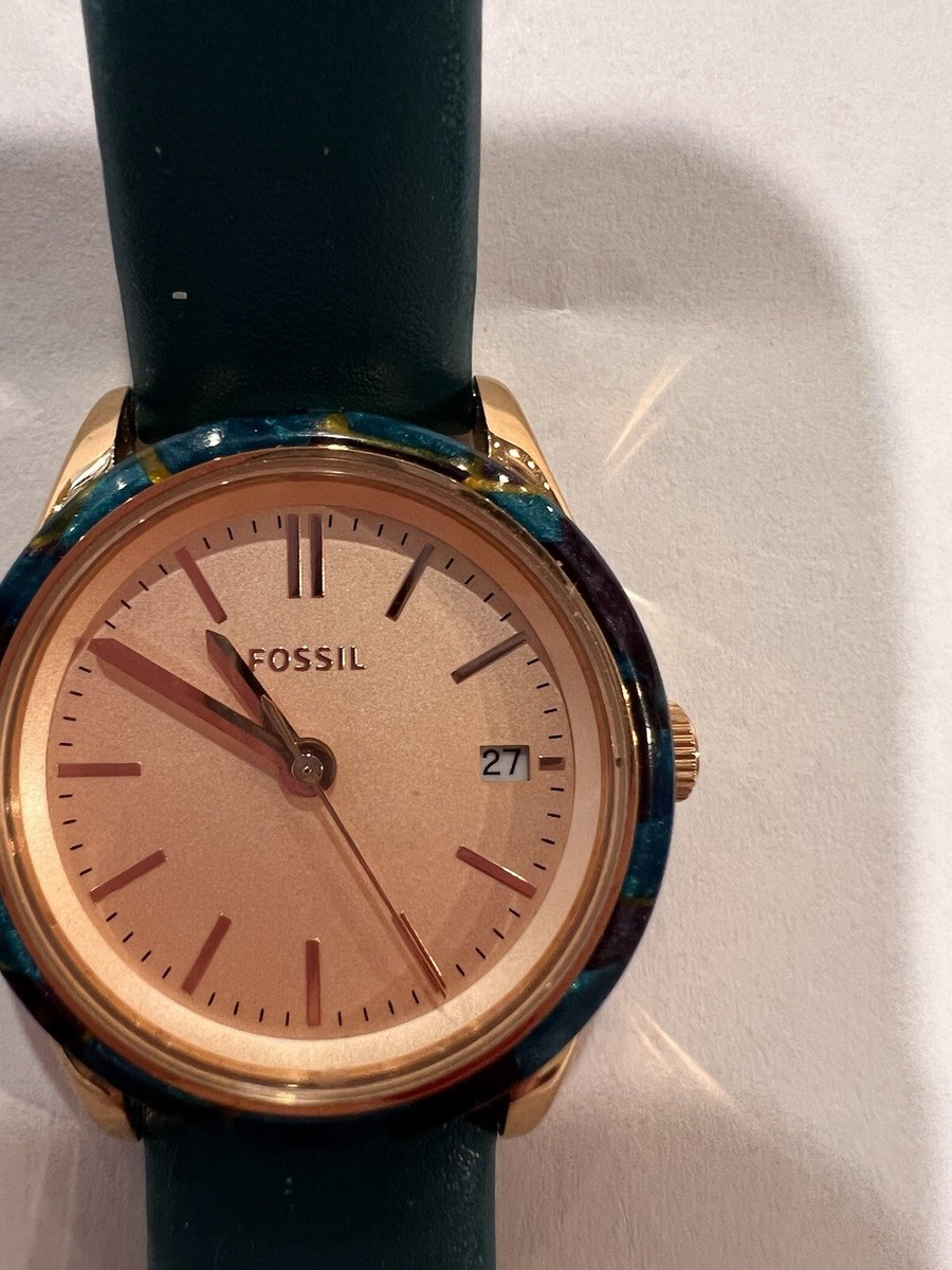 ‼️SALE‼️New! FOSSIL Adalyn Date Pink Leather Watch Fossil Bq3586 Adalyn Three-Hand Date Blush Leather Watch | eBay main image 3