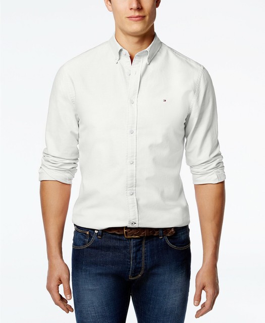 tommy hilfiger white formal shirt