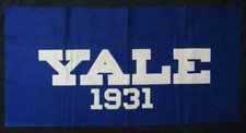 Vintage Yale Ivy League Bulldogs 46x23 Blue Felt 1931 Banner 182815