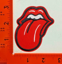 Rolling Stones Tongue Embroidered Iron-On/Sew-On Patch – Mick Jagger Logo