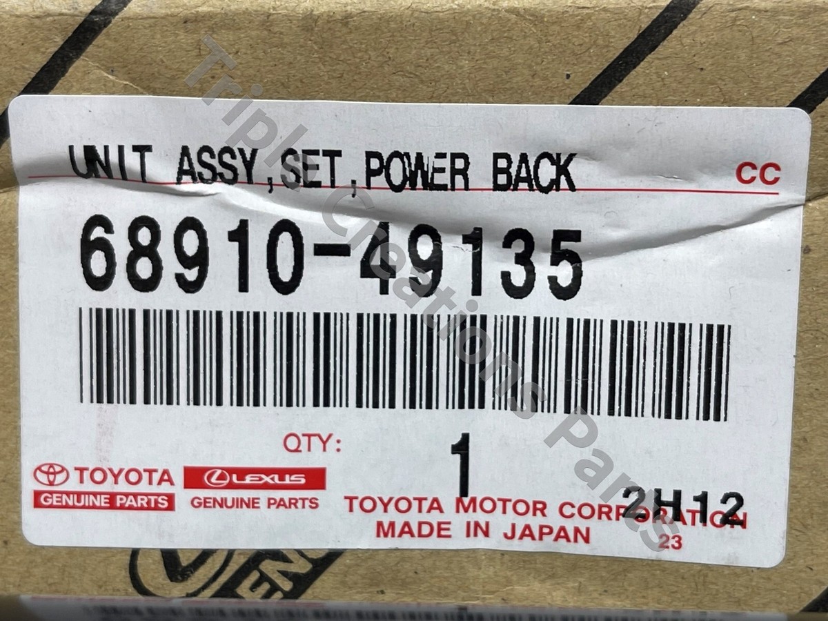 TOYOTA GENUINE OEM 68910-49135 UNIT ASSY POWER BACK DOOR, RH  