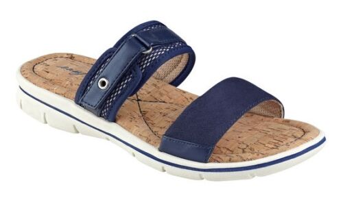 Easy Spirit Nautical slide sandals adjustable lightweight navy blue 10 ...
