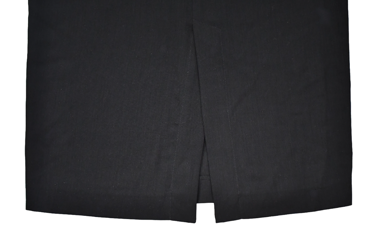 NEW ANN DEMEULEMEESTER LIGHTLAINE Black 100% WOOL Straight