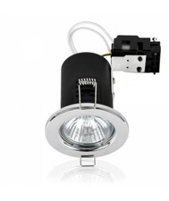 Fire Rated Chrome - White - Black - Ceiling Down Lights 240V GU10 Spot Light LED