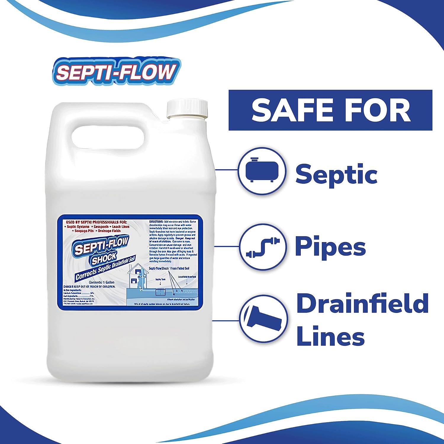 Septi-Flow Shock | Septic Drainfield Repair Solution, Clears Leach Fields, Disso