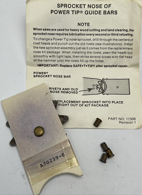 Homelite A-70239 E Chainsaw Bar NOSe Sprocket Repair Kit 9 Tooth New Old Stock