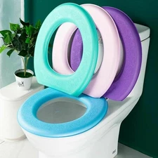 Toilet Seat Cover Bathroom Closestool Mat Pad Waterpoof Washable Soft Cushion