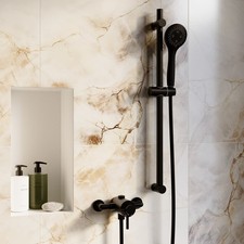 Black 1 Outlet Thermostatic Shower Set with Exposed  Valve  - BUN/VOLMBVLV/97687