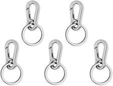 Carabiner Clip Keyring Stainless Steel Keychain with Snap Hook Quick Release Key