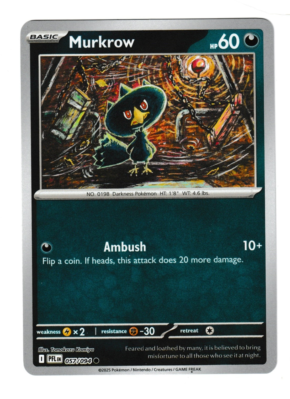 Murkrow Common ME02: Phantasmal Flames 057/094 NM